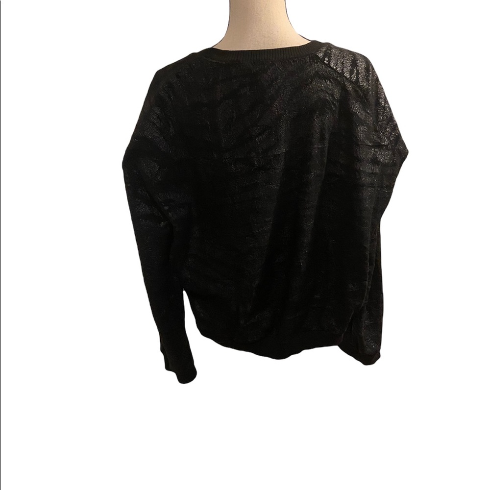 Asos Black Textured Zebra Pattern Size 14 Sweatsh… - image 5